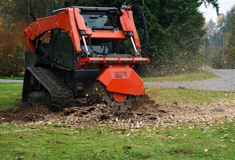 low flow skid steer stump grinder attachment|stump grinder for skid steer.